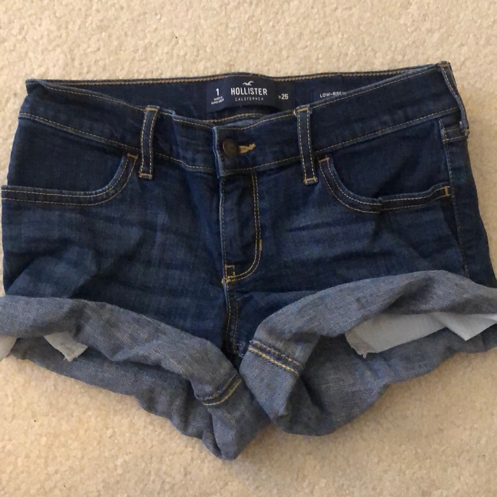 Hollister Dark Wash Low-Rise MidiShorts